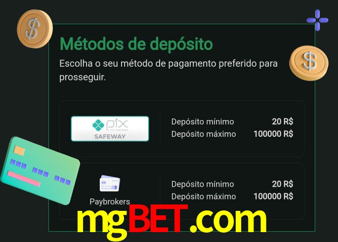 O cassino mgbet.com oferece uma grande variedade de métodos de pagamento